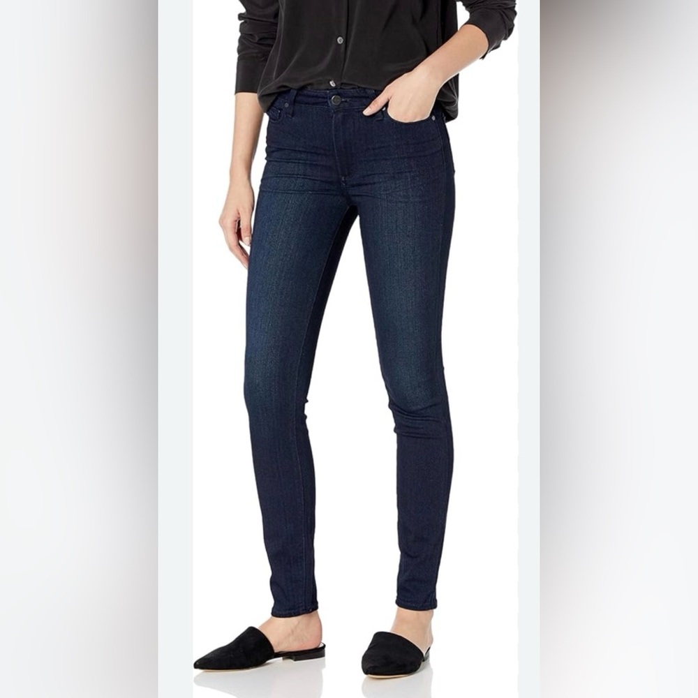 PAIGE Midnight Blue Skinny Jeans Women’s 28 High Rise Stretch Denim Dark Wash